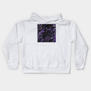 Dark violet marble Kids Hoodie